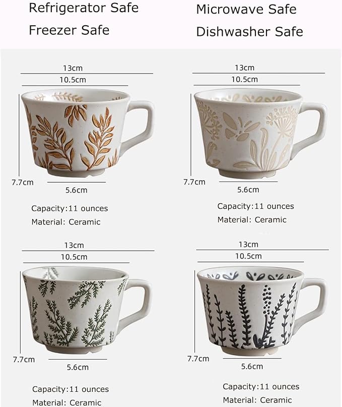 Ceramic Mug Set of 4, 11oz - Image 2