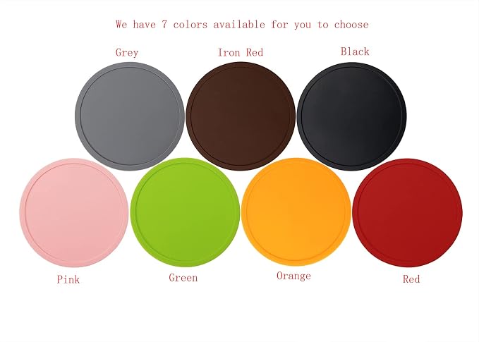 ONLYKXY 3 Pieces 3.93 Inch Silicone Coasters, Round Coasters - Image 6