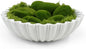 White Decorative Bowl Modern Home Decor - 10.6" Large Resin & Sandstone Centerpiece Bowl for Entryway Table, Coffee Table, Kitchen Counter or Serving Fruit, Keys, Includes 10PCS Artificial Moss Rocks