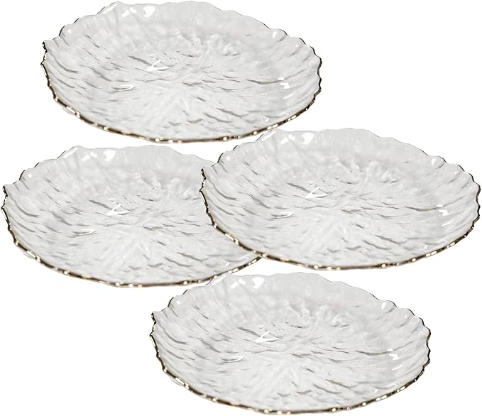 Glass Salad Bowl Irregular Lotus Flower Shape Serving Bowls, Mixing Nut Bowls - Image 2