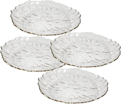 Glass Salad Bowl Irregular Lotus Flower Shape Serving Bowls, Mixing Nut Bowls - Image 2