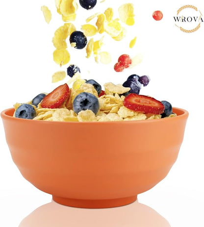 Wheat Straw Bowls Set 60 OZ Unbreakable Large Cereal Set of 6 - Image 6