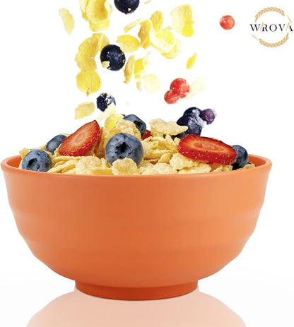 Wheat Straw Bowls Set 60 OZ Unbreakable Large Cereal Bowls Set of 6 Microwave - Image 6