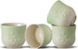 ZENS Japanese Tea Cups Set of 4 – 210ml Ceramic Tea Cups, Gradient Green Glaze by ZENSLIFESTYLE