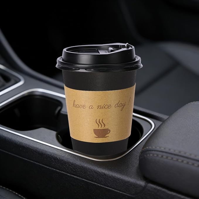 BYSNOW 16 oz 50 pack Disposable Coffee Cups - Image 5