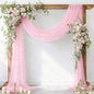 Pearl Table Runner Gauze Sheer 19FT Wedding Draping Fabric Decor | Pink Summer by Socomi
