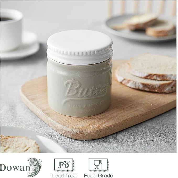 DOWAN Butter Keeper, French Butter Dish, Ceramic Candy Servers - Image 3
