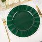 Efavormart 11" Dinner Plates – Set of 10 Plastic Hunter Green Round Disposable by efavormart