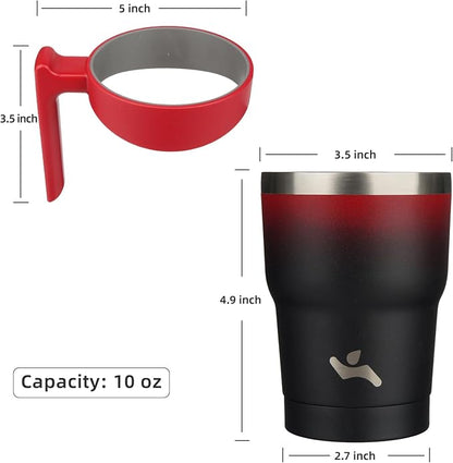 Konokyo 10 oz Tumbler with Handle and Straw, Insulated Travel Mug | Mystic - Image 4