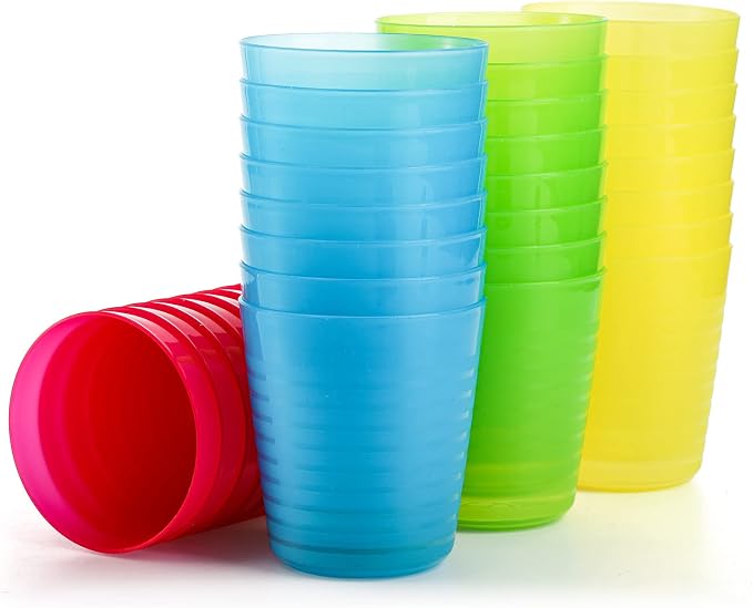 Dicunoy 64 Pack 8oz Reusable Plastic Cups, Small Drinking Tumbler, Unbreakable - Image 4