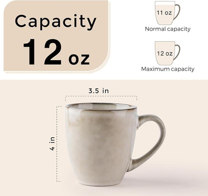 GBHOME Ceramic Coffee Mugs Set of 4, 12oz Stoneware Coffee Mugs Set - Image 2