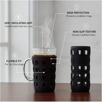 Silicone Cup Sleeve for 16-20oz Mugs, Heat Insulating Grip for Handle-less - Image 5