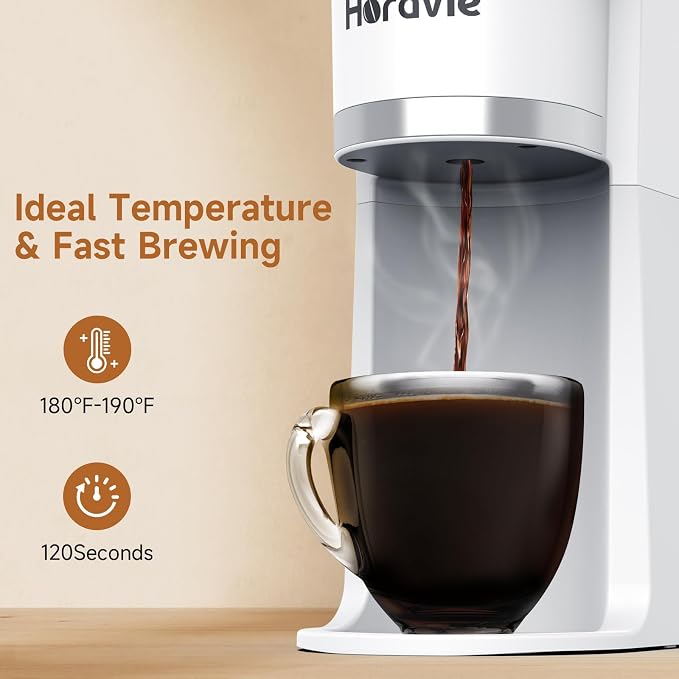 Small Single Serve Coffee Maker, One Cup Coffee Machine - Image 4