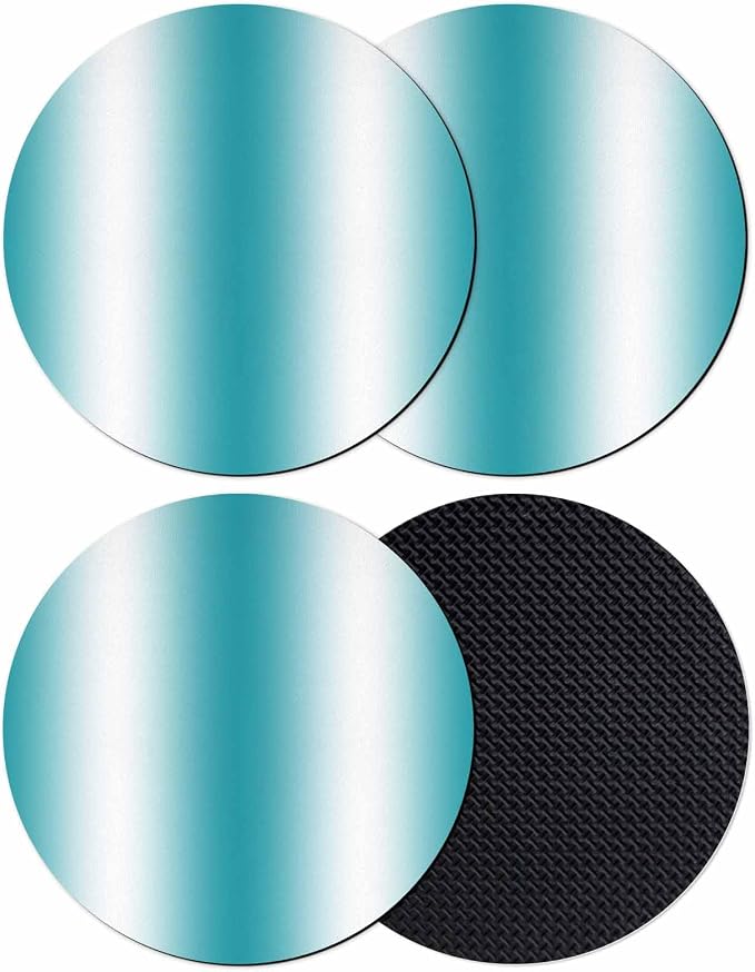 Ombre Turquoise Coasters Set of 4, Modern Minimalist Geometric Gradient Color by PIEPLE