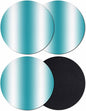 Ombre Turquoise Coasters Set of 4, Modern Minimalist Geometric Gradient Color by PIEPLE