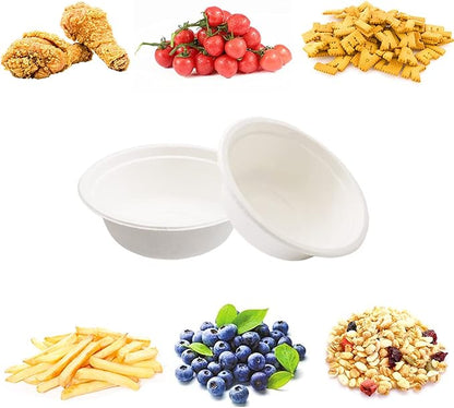 Lshfwn 100 PCS 12 OZ Disposable Paper Bowls, 100% Compostable Biodgradble Bowl - Image 5