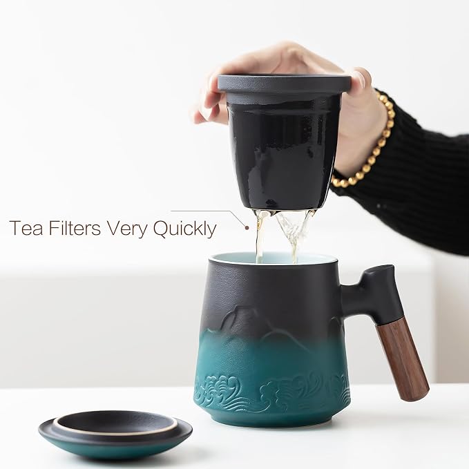 ZENS Tea Mug with Infuser and Lid - Image 5