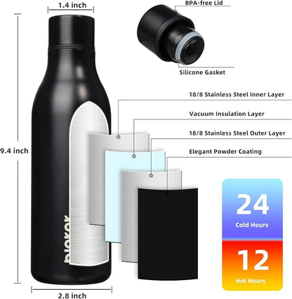 BJPKPK 18oz Insulated Water Bottle, Stainless Steel Bottle - Image 3