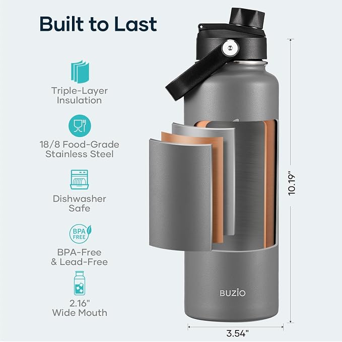 BUZIO Triple Wall Vacuum Water Bottle - Image 4