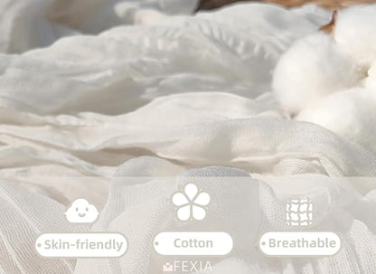 10Pcs White Cheesecloth Table Runner Wedding Bridal Boho Decorations | 35x120 - Image 4