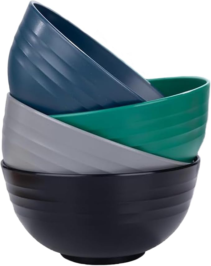 Unbreakable Wheat Straw Cereal Bowls Set of 4, 24 OZ Microwave and Dishwasher by Unknown