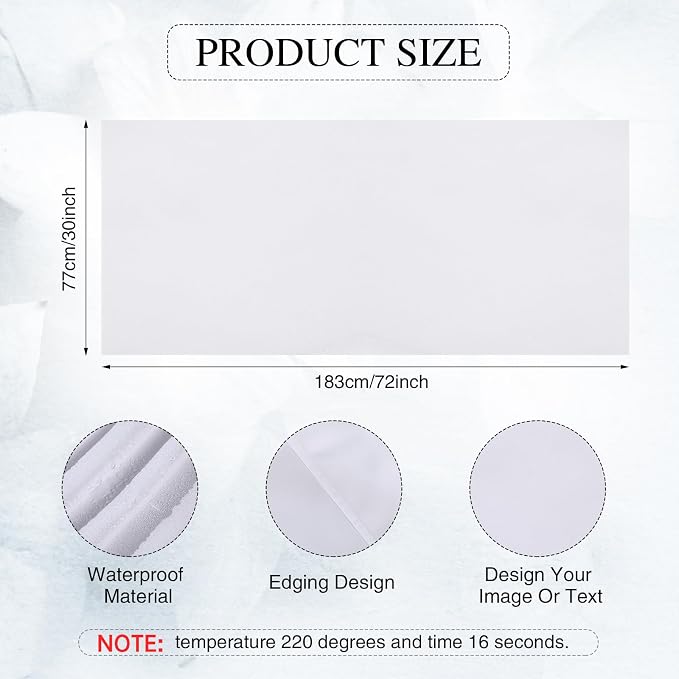 1 Pcs White Sublimation Table Runners Blanks 30 x 72 Inch Polyester Table - Image 2