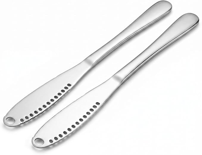 Saiveina 2 Pcs Stainless Steel Butter Knives | 3 in 1 Butter Knife Set by Saiveina