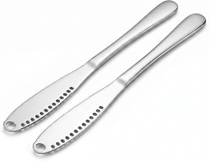 Saiveina 2 Pcs Stainless Steel Butter Knives | 3 in 1 Butter Knife Set by Saiveina