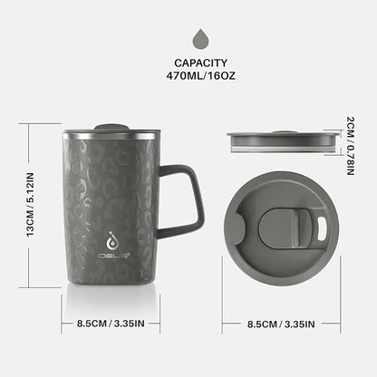 Ideus 16 oz Insulated Stainless Steel Coffee Mug - Image 6