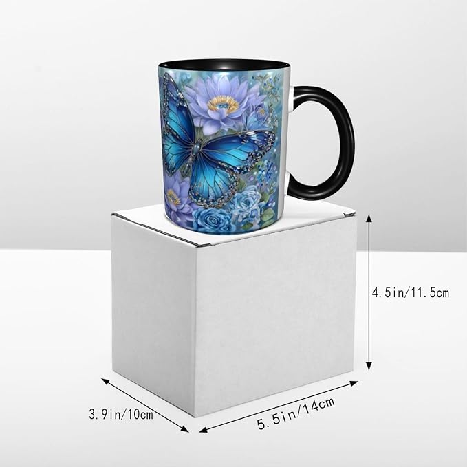 Yrebyou Butterfly Coffee Mug 11oz Ceramic Cup - Image 5