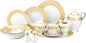 Euro Porcelain 57-pc Banquet Dinnerware Set, Luxury Porcelain Tableware, Service for 8 (1950G)