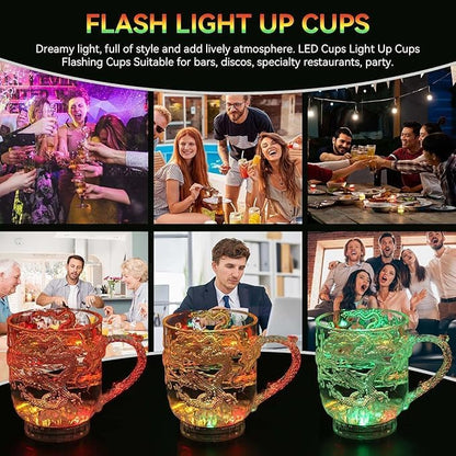 Flash Light Up Cups Glowing LED Beer Wine Whisky Liquor Crystal Glasses Tumbler - Image 4