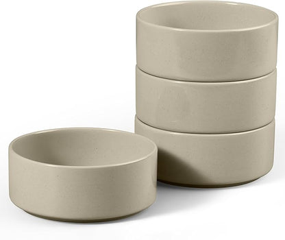 E-far Cereal Bowls Set of 4, 25oz Ceramic Deep Soup Bowls by E-far