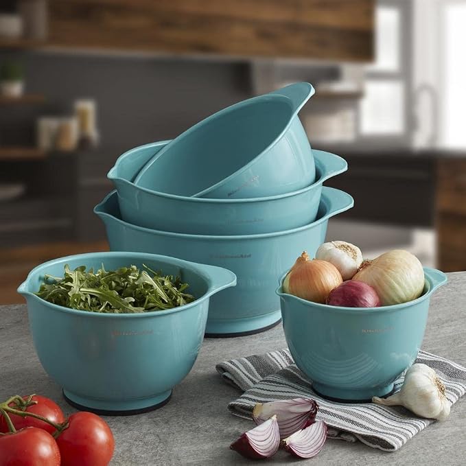 KitchenAid KE178OSAQA Classic Mixing Bowls, Aqua Sky 2 - Image 2