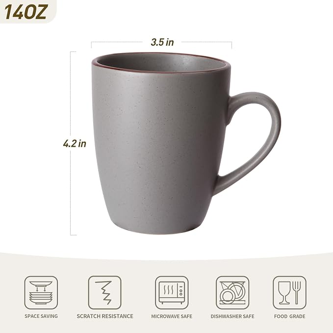 famiware Venus Coffee Mugs for 4, 12 oz Mug Set, Dringking Cup - Image 4