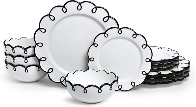 Sango 12-Piece Stoneware Dinnerware Set by Sango