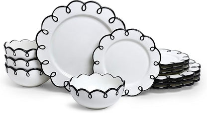 Sango 12-Piece Stoneware Dinnerware Set by Sango