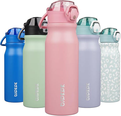 BJPKPK 25 oz Insulated Water Bottle, Stainless Steel Flask | Leak Proof Locking by BJPKPK