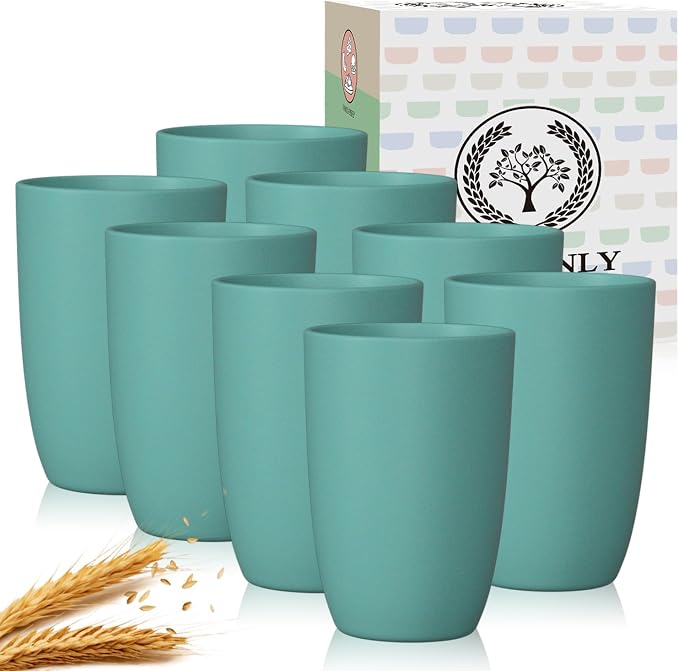 Homienly Plastic Cups Reusable 8 PCS Wheat Straw Cups a Good Alternative by HOMIENLY