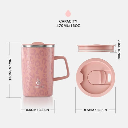 Ideus 16 oz Insulated Stainless Steel Coffee Mug - Image 6