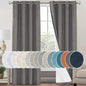 PrinceDeco Primitive Textured Linen 100% Blackout Curtains for Bedroom/Living Room Energy Saving Window Treatment Curtain Drapes, Burlap Fabric with White Thermal Insulated Liner (52 x 96 Inch, Grey)