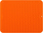 Silicone Dish Drying Mat for Multiple Usage,Easy clean,Eco-friendly,Heat-resistant Silicone Mat for Kitchen Counter or Sink,Refrigerator or drawer liner Orange L 16 inches x 12 inches