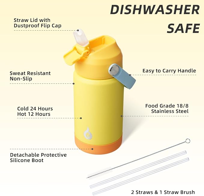 BJPKPK 12oz Insulated Water Bottle, Stainless Steel Bottle - Image 3