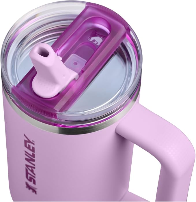 STANLEY Quencher ProTour Flipstraw Tumbler, 30 oz, Soft Orchid | Built-In Straw - Image 2