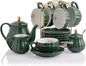 Sweejar Home Porcelain Tea Sets British Royal Series, 8 OZ Cups& Saucer Service by Sweejarco1949