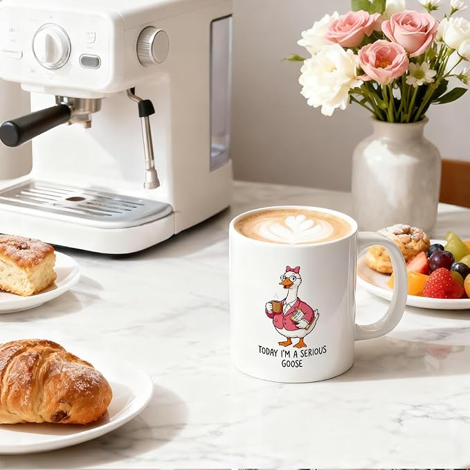 Today I'm A Serious Goose Mug, Funny Goose 11 Oz Ceramic Coffee Cup, Goose - Image 5