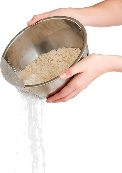 Helen's Asian Kitchen Japanese Rice Washing Bowl, Side Drainer - Image 5
