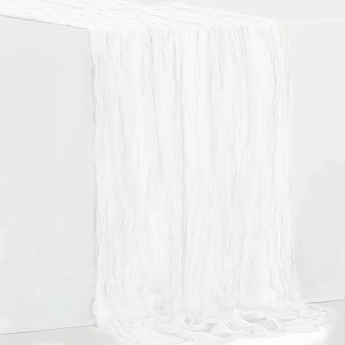 10 Pack White Cheesecloth Table Runner 35x120 Inch 10Ft Rustic Gauze Cheese - Image 7