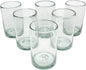 Clear Blown 9 oz Juice Glasses (set of 6) Mexican Handmade Glassware, Recycled Glass, Lead-free, Toxin-Free (Juice)