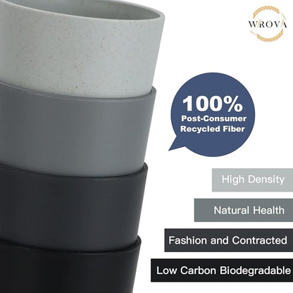 Wrova Wheat Straw Cups 8 PCS Good Alternative to Plastic Cups 20 oz Unbreakable - Image 4